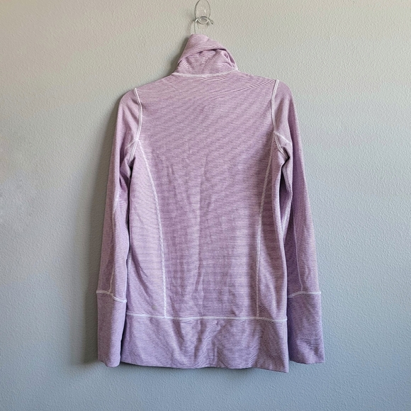 Lululemon Dewberry/Purple Microstripe In Stride  track jacket size 6 - Picture 2 of 5